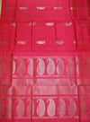 Soft Silk  - Singletone Pink Checks With Paisely Motif
