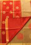 Handloom Semi raw silk - Sand color