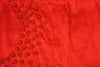 Semi Silk - Hand Embroidery - Red With Beige