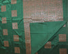Semi silk - Square motif - Green
