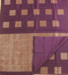 Semi silk - Square motif - Purple