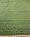 Semi Silk - Silver and dull gold dot stripes - Pastel Green