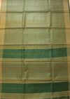 Handloom Tussar - triangle motifs - Green